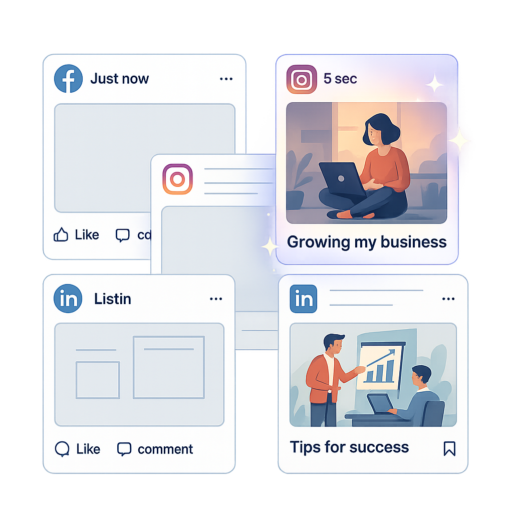 AI-generated social media content examples
